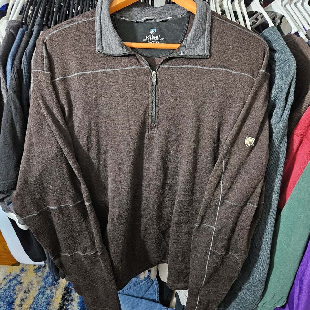 Kuhl Ryzer 1/4 Zip Pullover Size X-Large Brown